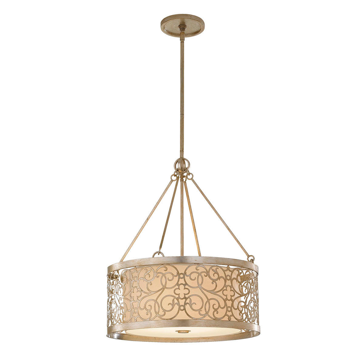 KRONLEUCHTER Elstead Arabesque 58.4/80.8 cm   - Silberfarben/Goldfarben, Basics, Metall (58.4/80.8cm) - Elstead Lighting