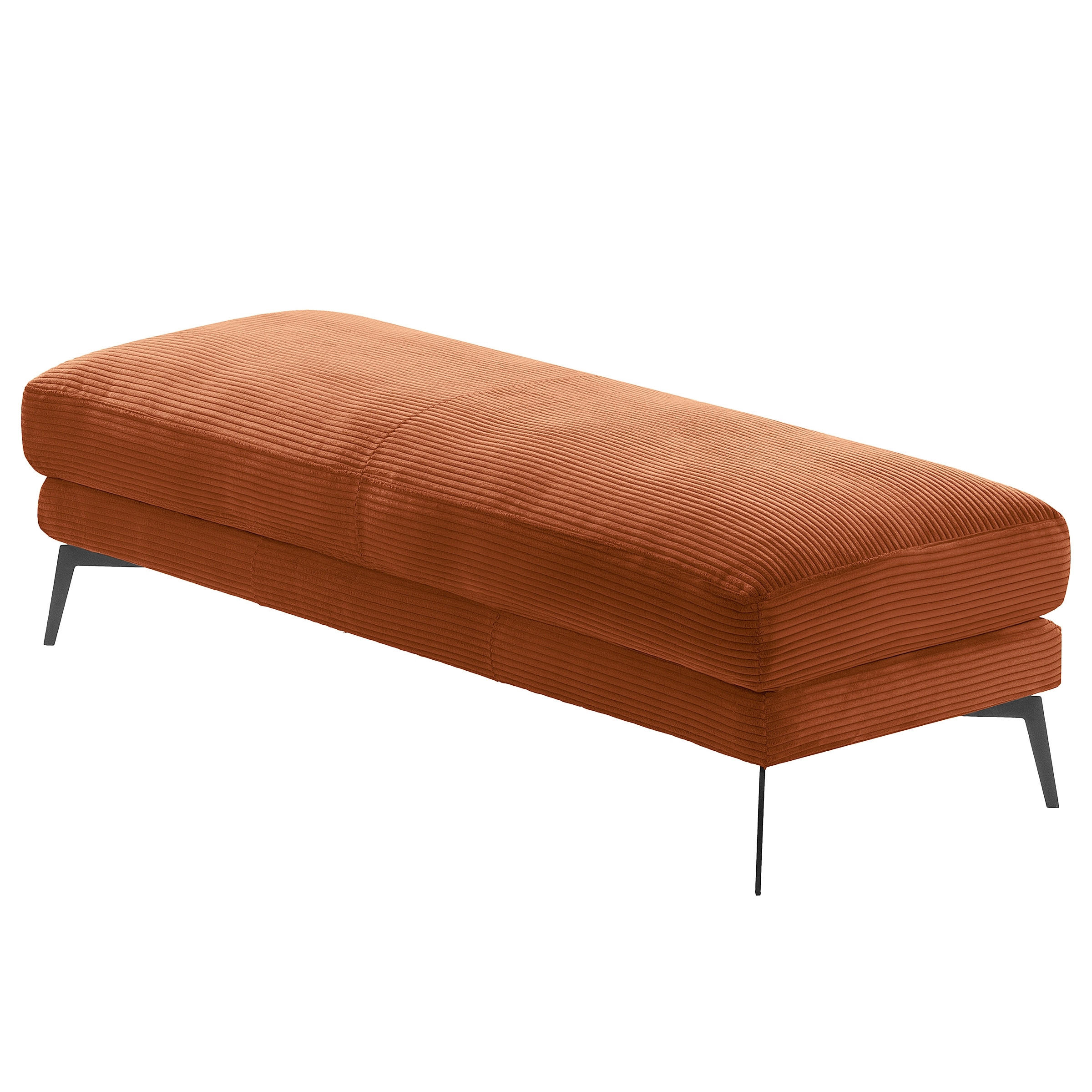 HOCKER Textil Kupferfarben  - Schwarz/Kupferfarben, Design, Textil/Metall (163/46/62cm) - Livetastic