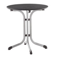 GARTENTISCH Holzwerkstoff Anthrazit, Graphitfarben rund  - Anthrazit/Graphitfarben, MODERN, Holzwerkstoff/Metall (68/72cm) - Sieger