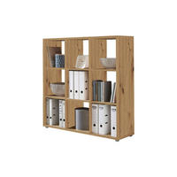 AKTENREGAL Eiche Artisan  - Silberfarben/Eiche Artisan, MODERN, Holzwerkstoff (106,5/108,5/33cm) - MID.YOU