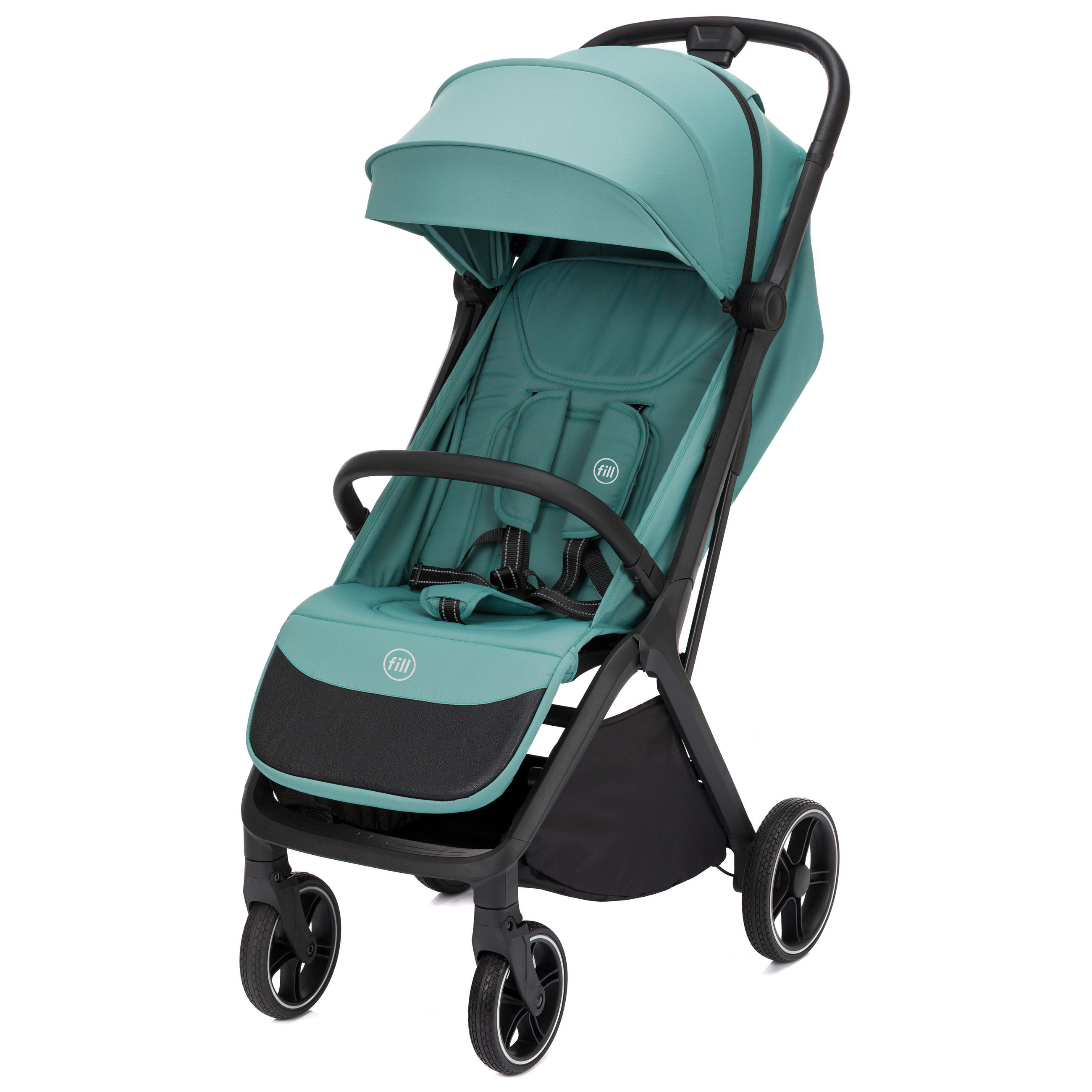 BUGGY Cooper  - Pastellblau/Schwarz, Basics, Textil/Metall (50/107/69cm) - Fillikid