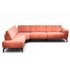 ECKSOFA Cosy Rosa Samt  - Schwarz/Rosa, Design, Textil/Metall (213/296cm) - SENSOO