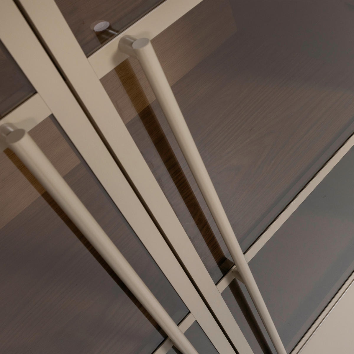 REGAL  101/236/40 cm Schlammfarben  - Schlammfarben, Design, Glas/Holz (101/236/40cm) - Livetastic
