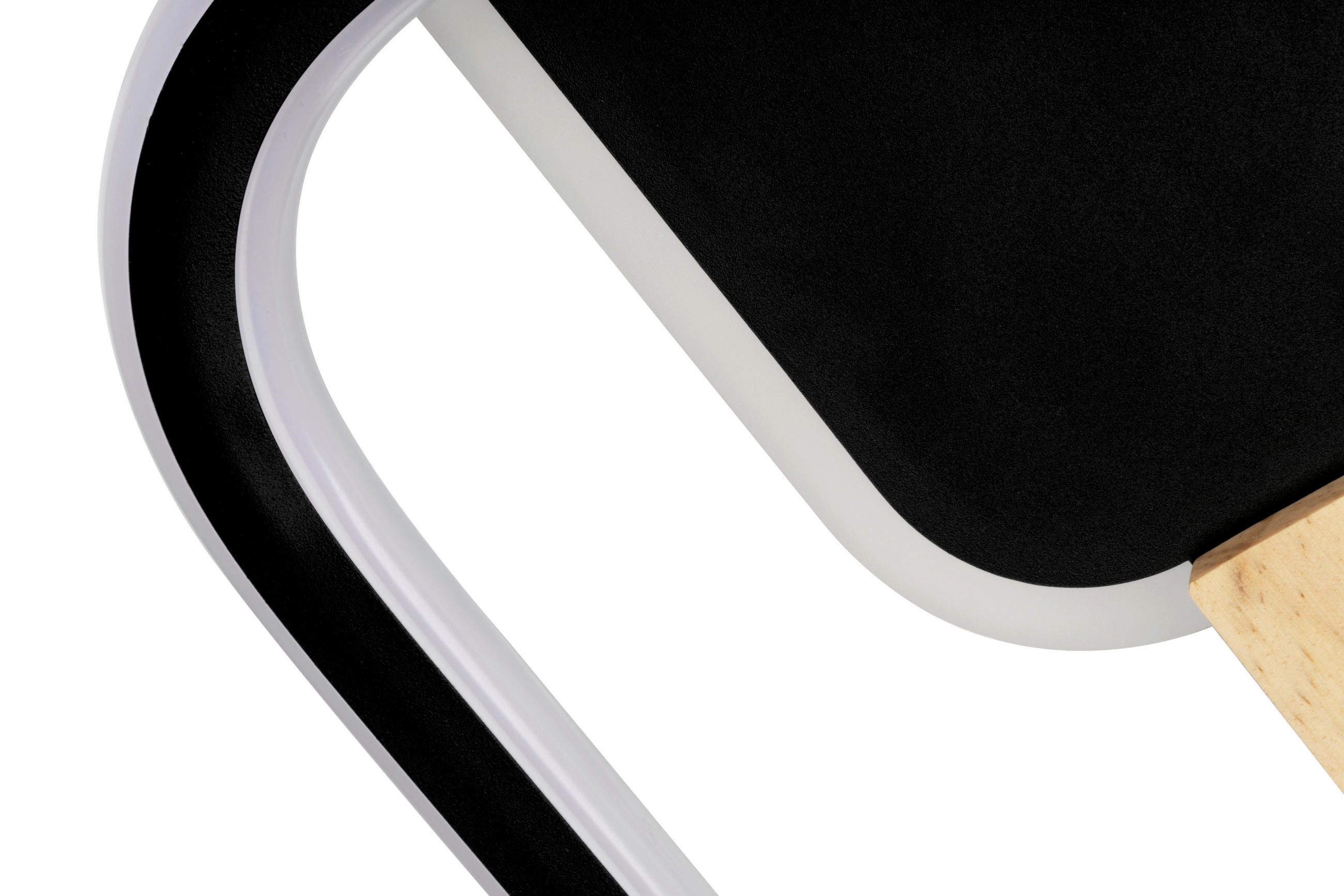 LED-DECKENLEUCHTE 22 W    30/30/6 cm  - Schwarz/Naturfarben, Lifestyle, Holz/Kunststoff (30/30/6cm) - Novel
