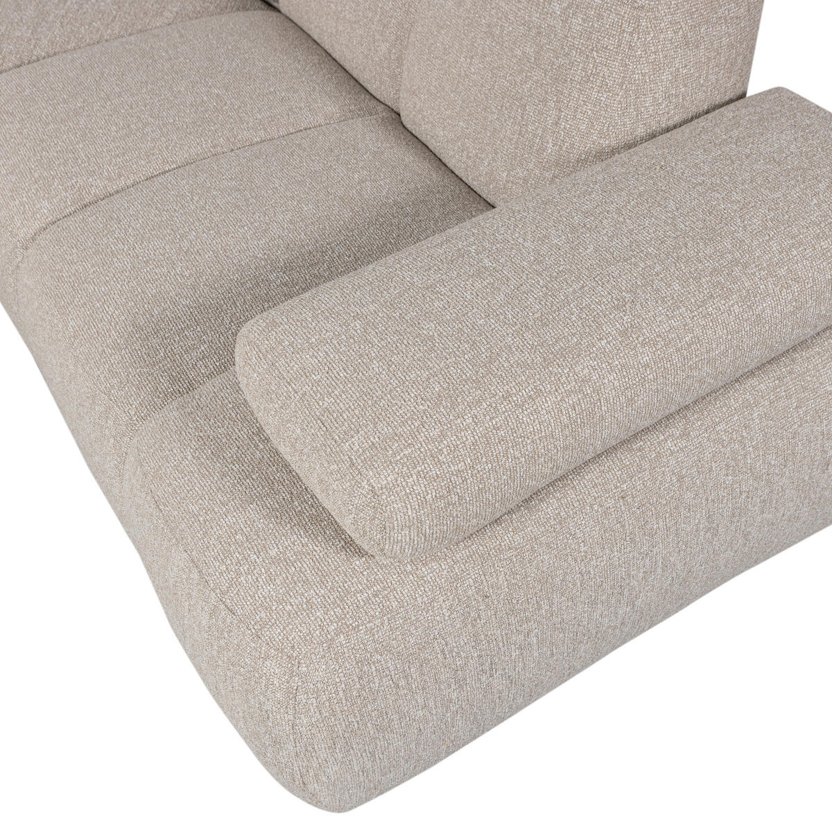 ECKSOFA Mojo Beige Bouclé Armteilverstellung  - Beige/Schwarz, MODERN, Kunststoff/Textil (230/310cm) - Livetastic