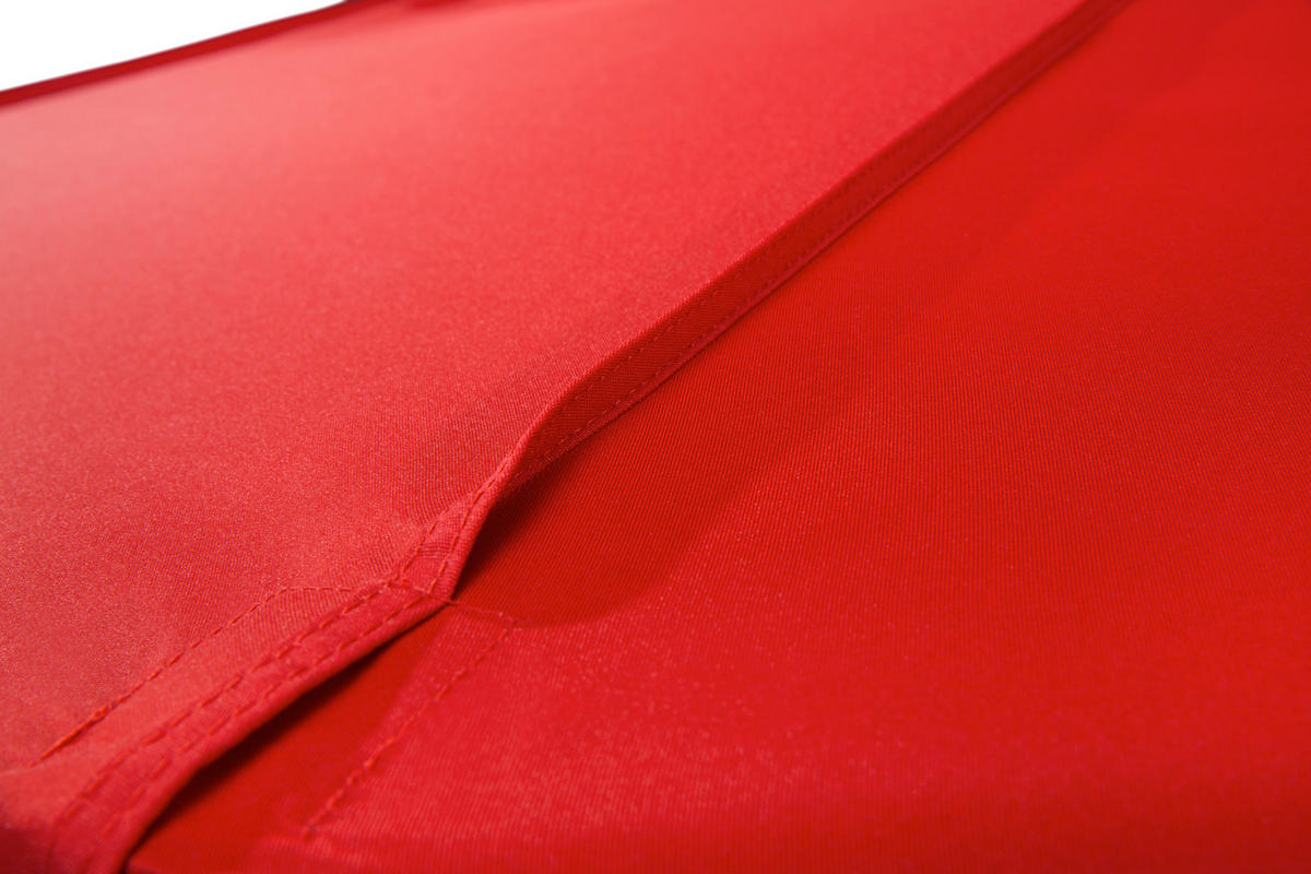 SLUNEČNÍK 300 cm - barvy stříbra/červená, Basics, kov/textil (300cm) - Schneider