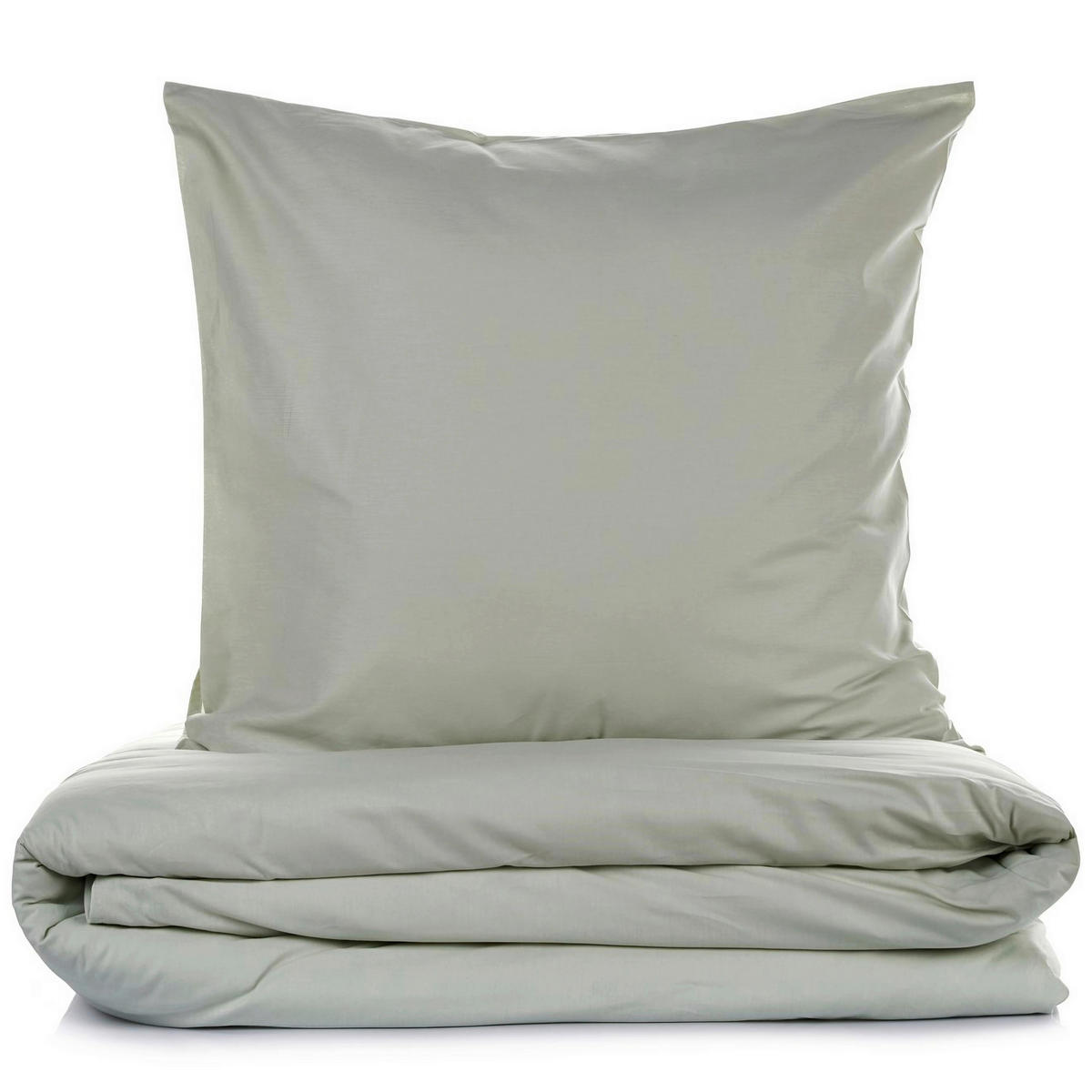 BETTWÄSCHE 135/200 cm  - Salbeigrün, Basics, Textil (135/200cm)