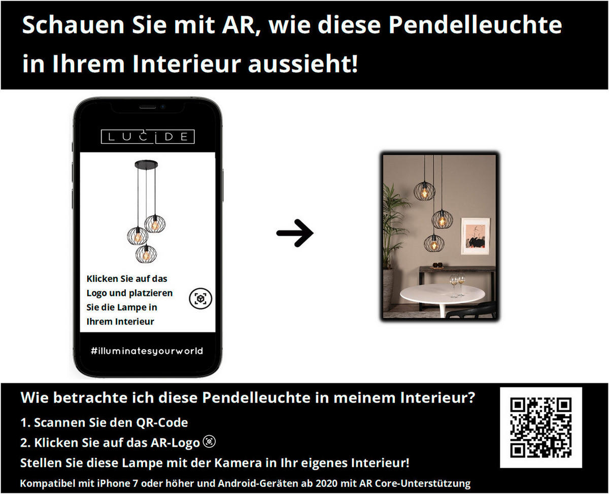 PENDELLEUCHTE DANZA 50/160 cm   - Design (50/160cm) - Lucide