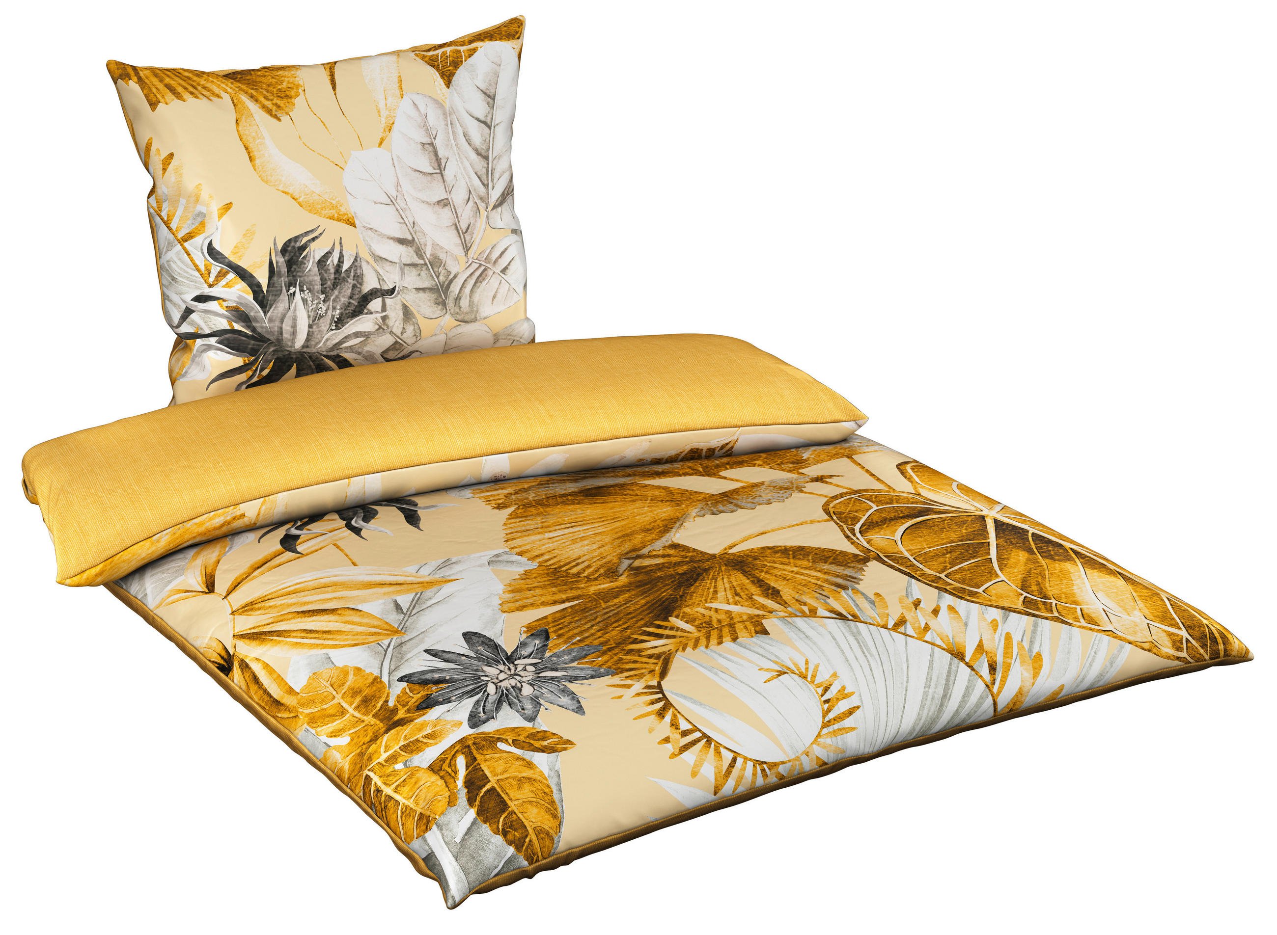 BETTWÄSCHE 135/200 cm  - Goldfarben, Textil (135/200cm) - Novel