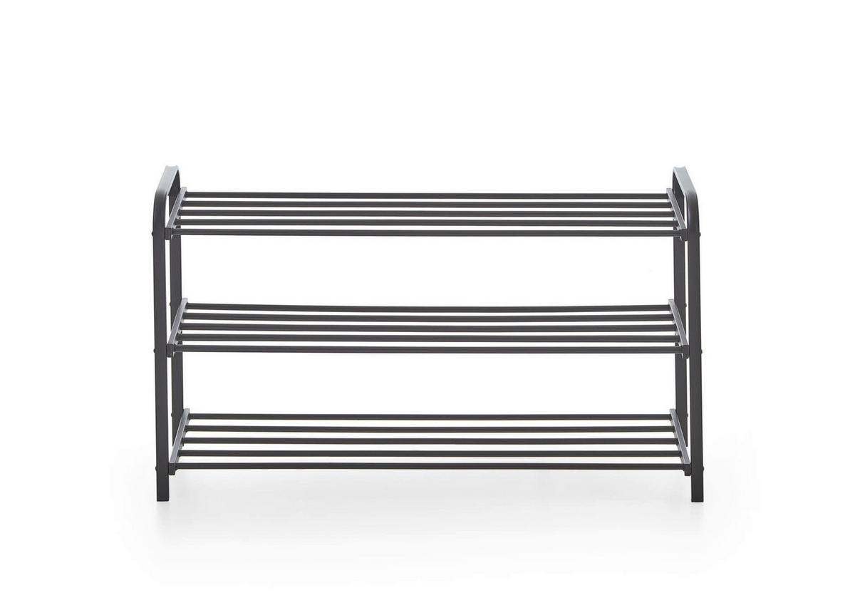 SCHUHREGAL Schwarz  - Schwarz, Design, Metall (89/49/29cm) - MID.YOU