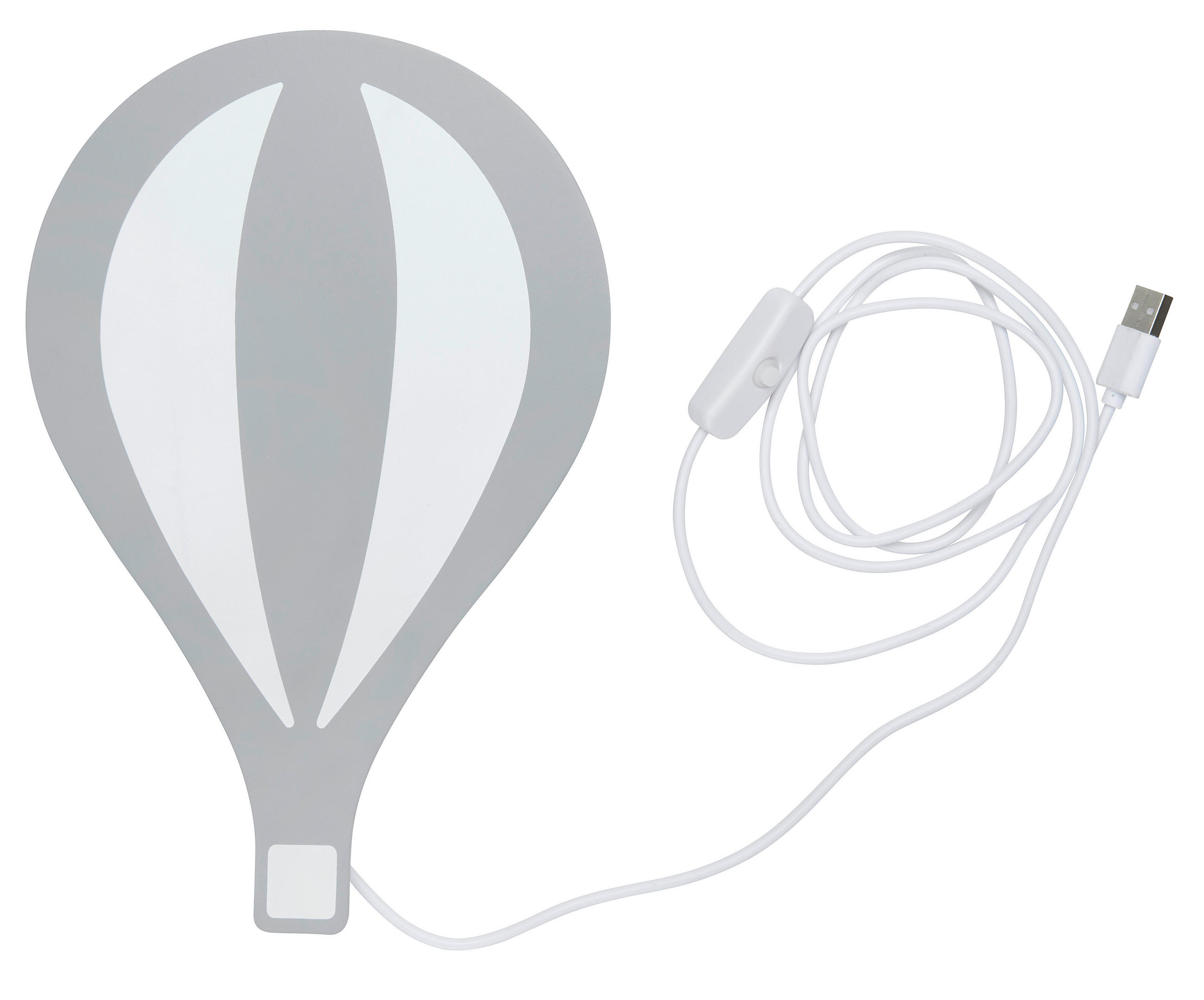 OTROŠKA NOČNA SVETILKA   /50 lm/2800 K// - siva/bela, Trend, leseni material (16,2/25/1,5cm) - My Baby Lou