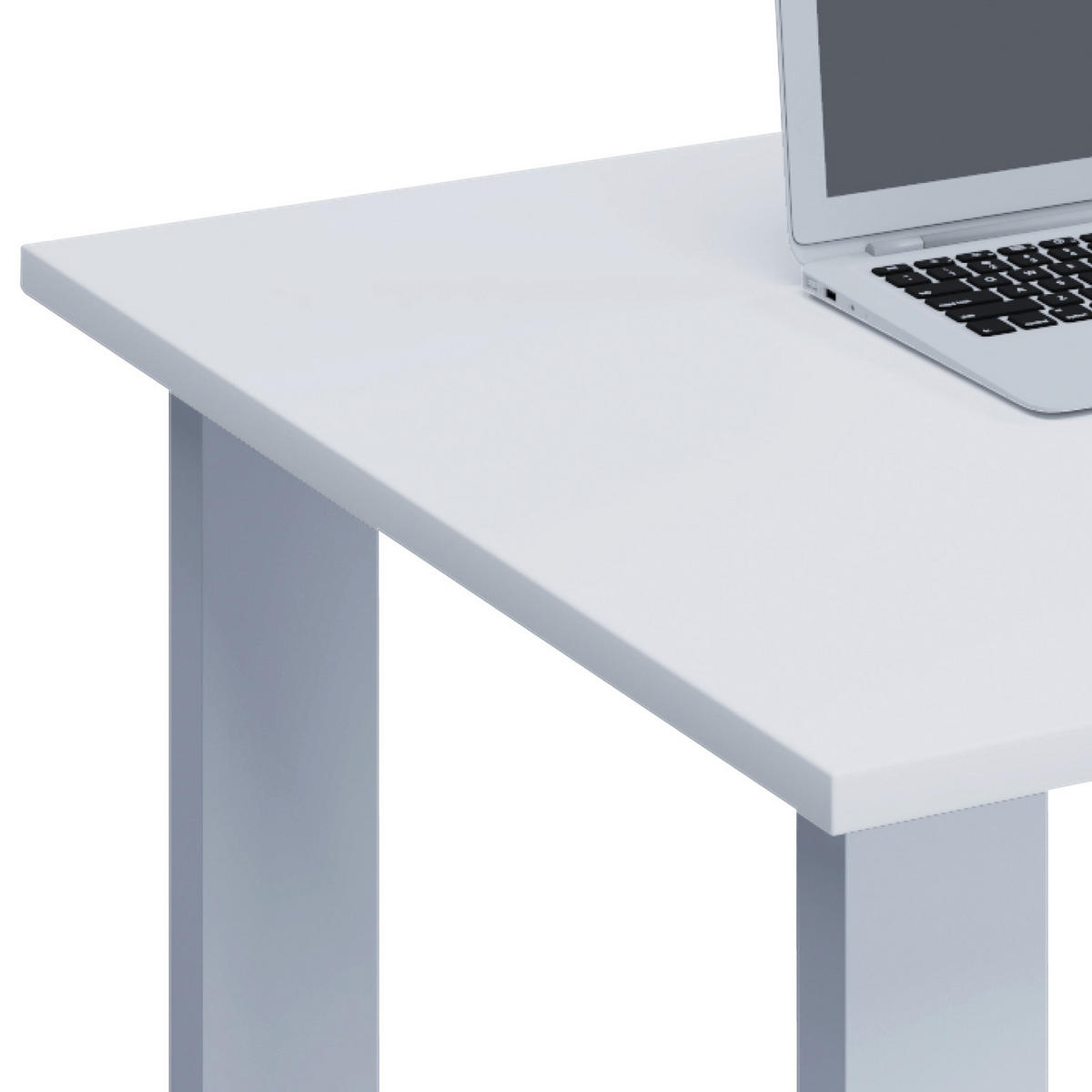 SCHREIBTISCH 110/80/76 cm Weiss  - Weiss, Modern, Holzwerkstoff/Metall (110/80/76cm) - MID.YOU