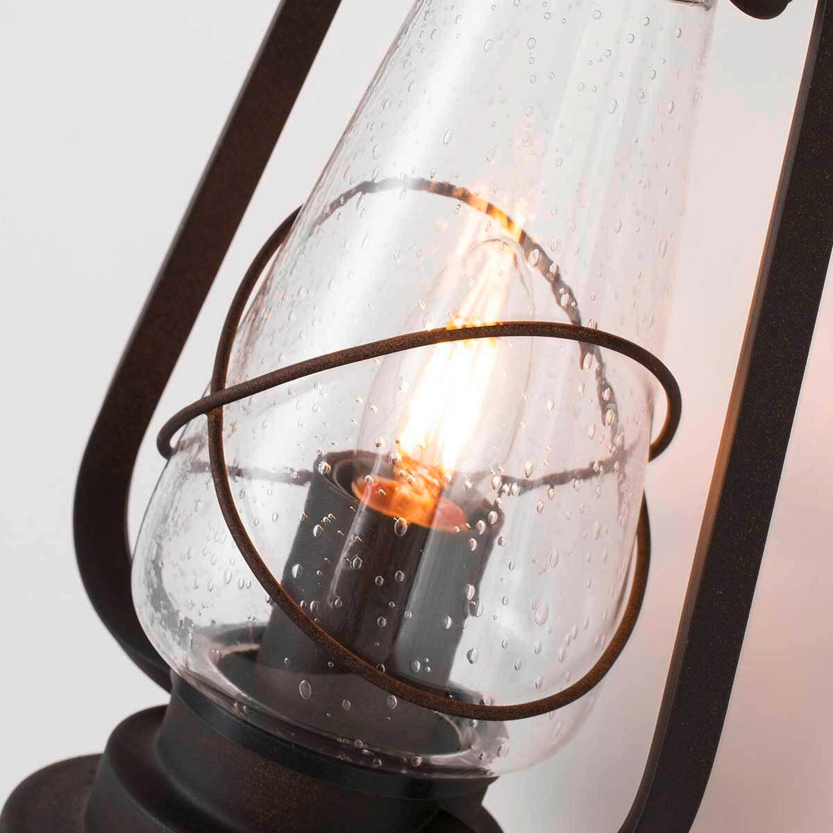 AUßENWANDLEUCHTE Miners-Wall   - Dunkelbraun, KONVENTIONELL, Glas/Metall (42,5/20/14,8cm) - Elstead Lighting