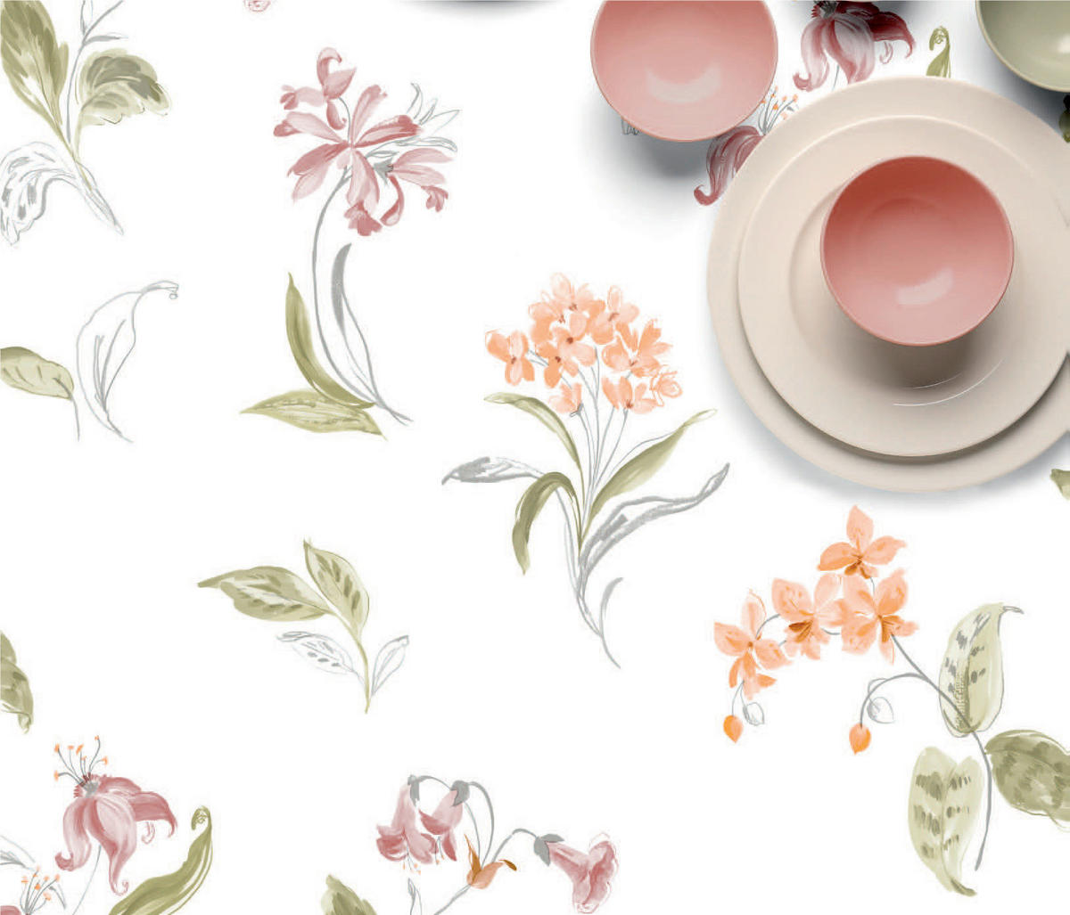 ASZTALTERÍTŐ   - többszínű, Basics, textil (140cm)