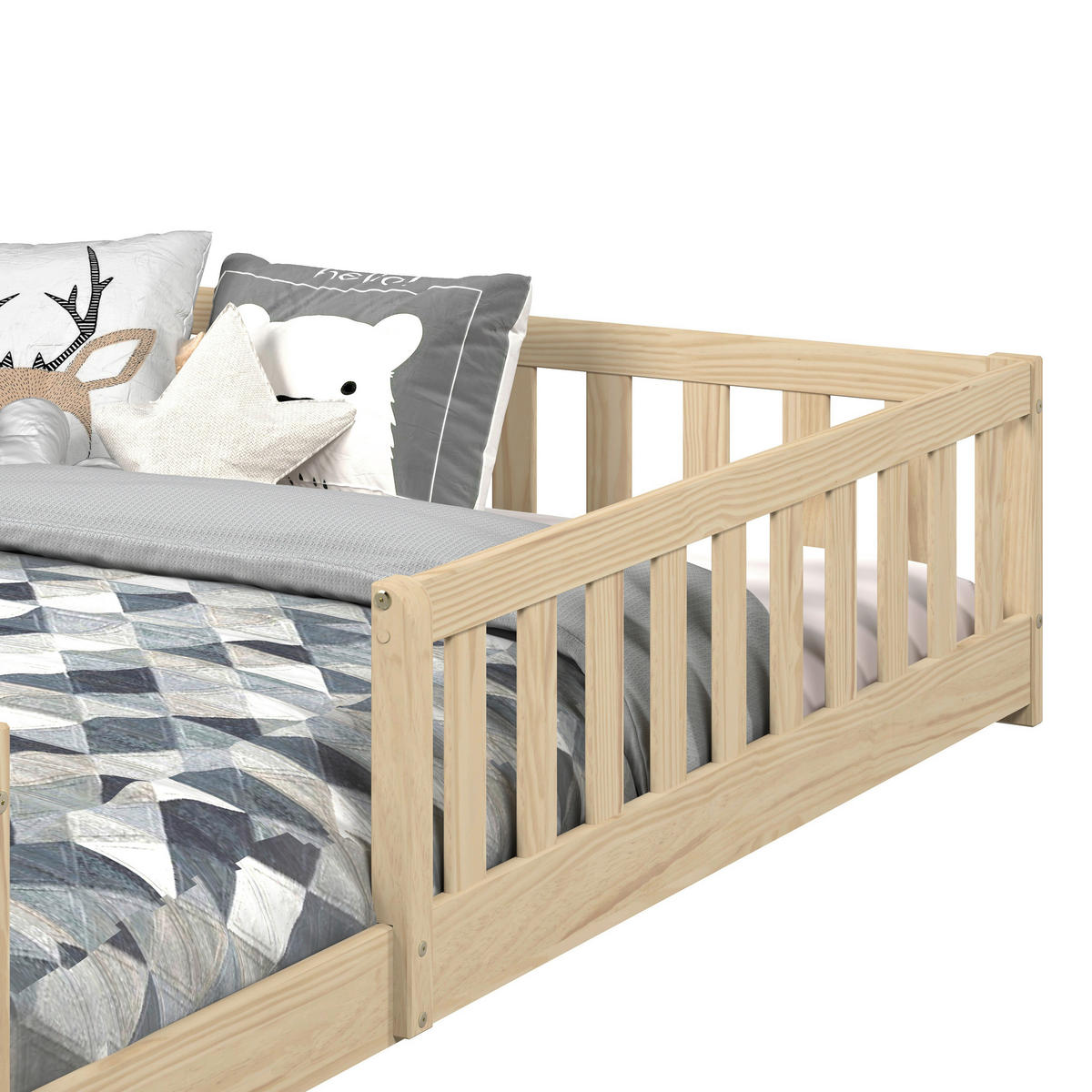 BODENBETT. 140/200 cm  in Naturfarben  - Naturfarben, MODERN, Holz/Holzwerkstoff (140/200cm) - P & B