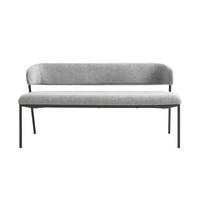 SITZBANK in Metall, Textil Grau  - Grau, MODERN, Textil/Metall (163/80/56cm) - Schöner Wohnen