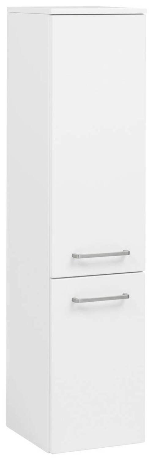 MIDISCHRANK 30/130/35 cm  - Edelstahlfarben/Weiß, KONVENTIONELL, Holzwerkstoff/Metall (30/130/35cm) - Held