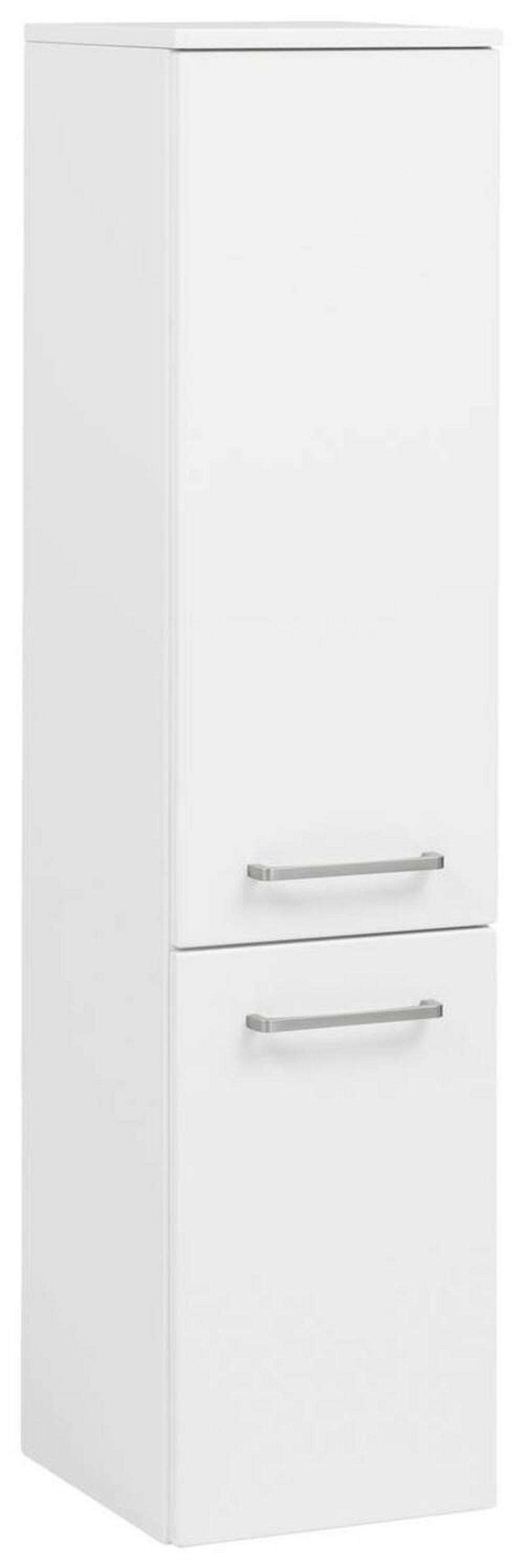 MIDISCHRANK 30/130/35 cm  - Weiss/Edelstahlfarben, Konventionell, Holzwerkstoff/Metall (30/130/35cm) - Held