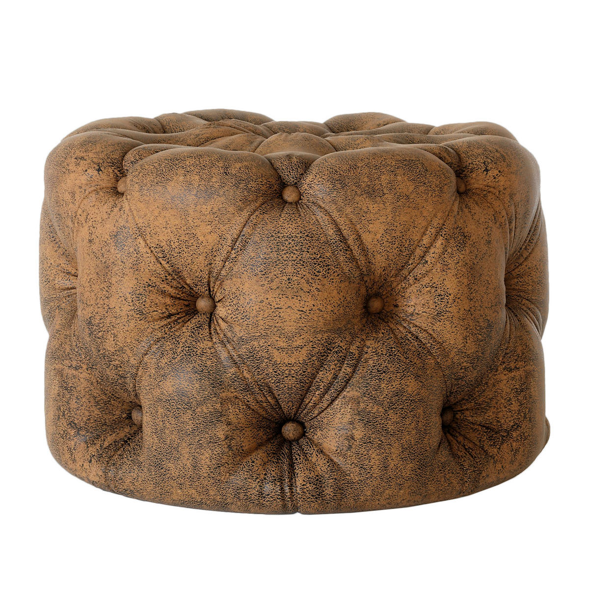 HOCKER in Textil Dunkelbraun  - Dunkelbraun/Schwarz, Design, Kunststoff/Textil (60/39/60cm) - P & B