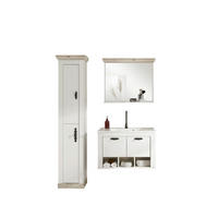 BADEZIMMER 3-teilig  in  - Schwarz/Weiß, Design, Naturmaterialien/Holzwerkstoff (143/200/46cm) - MID.YOU