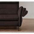 ECKSOFA in Echtleder Dunkelbraun  169/298 cm  - Dunkelbraun/Schwarz, Design, Leder/Metall (169/298cm) - Dieter Knoll