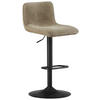 BARHOCKER Webstoff Schwarz, Taupe Eisen Stoffauswahl, Sitzfläche 360° drehbar  - Taupe/Schwarz, Design, Textil/Metall (45/88-109,5/50cm) - home24