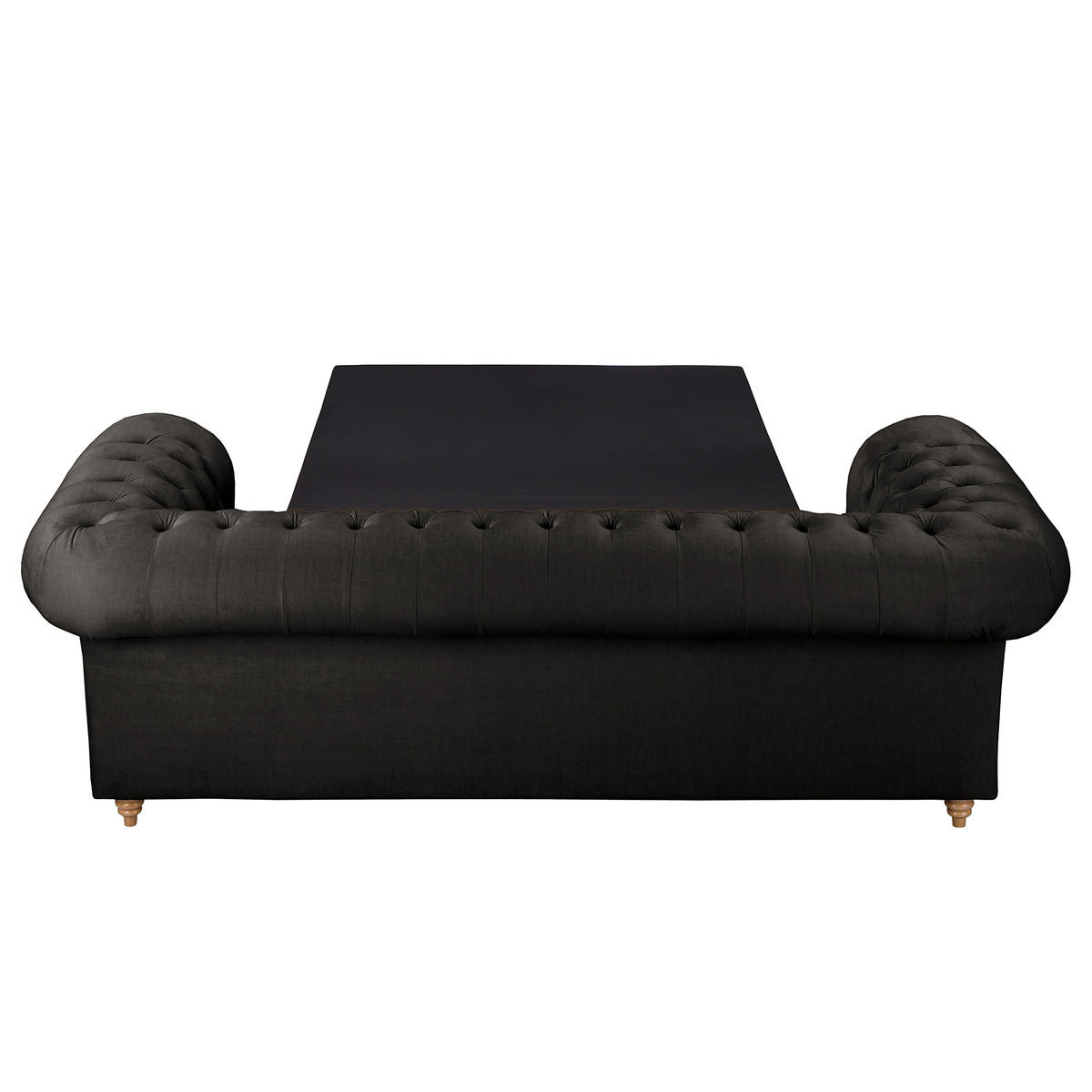 SCHLAFSOFA Laura in Mikrofaser Anthrazit  - Anthrazit/Braun, Design, Holz/Textil (218/74/91cm) - P & B