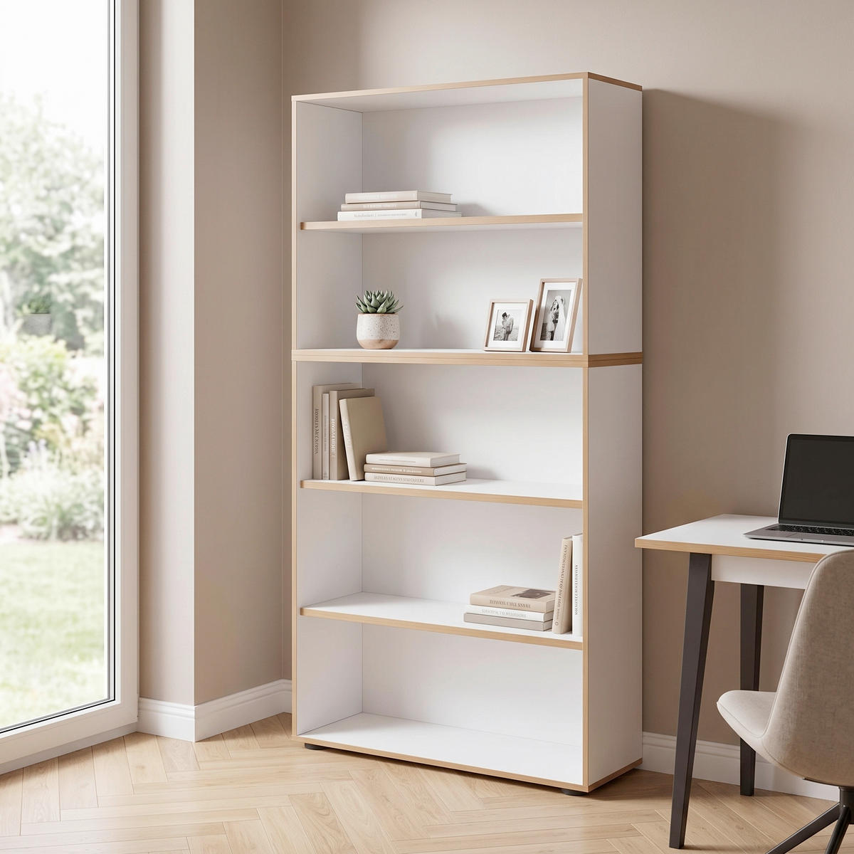 IRATTARTÓ POLC - fekete/méztölgy színű, Design, műanyag/faalapú anyag (100/183/33cm) - P & B