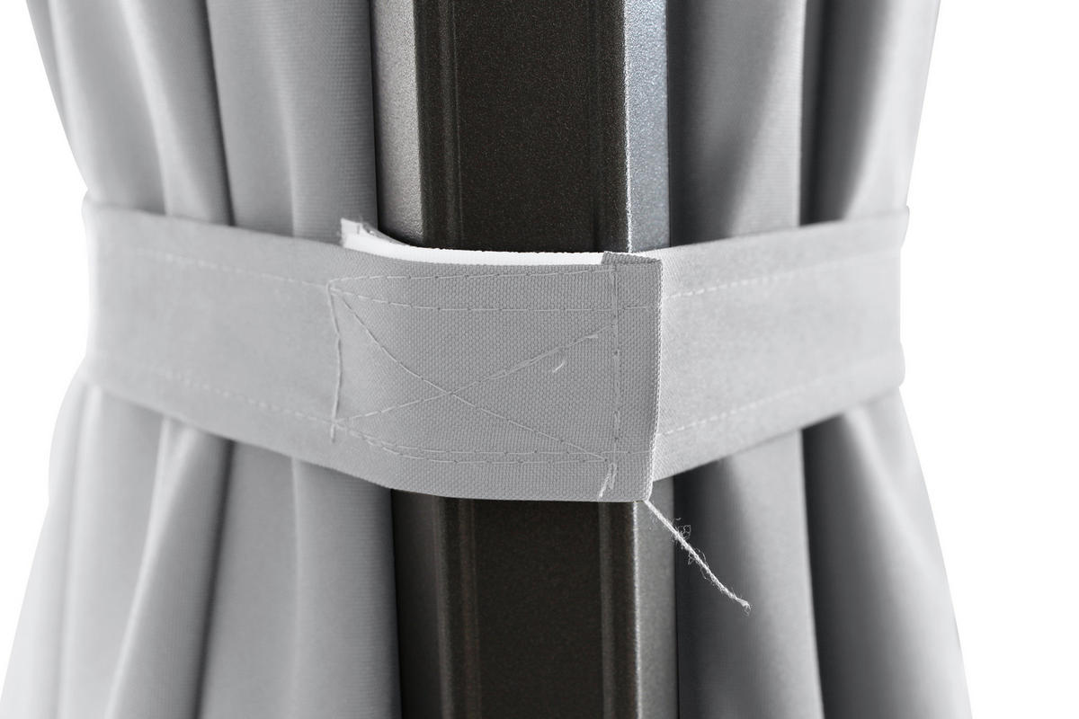 AMPELSCHIRM  350/350 cm  - Anthrazit/Grau, KONVENTIONELL, Textil/Metall (350/350cm) - Siena Garden
