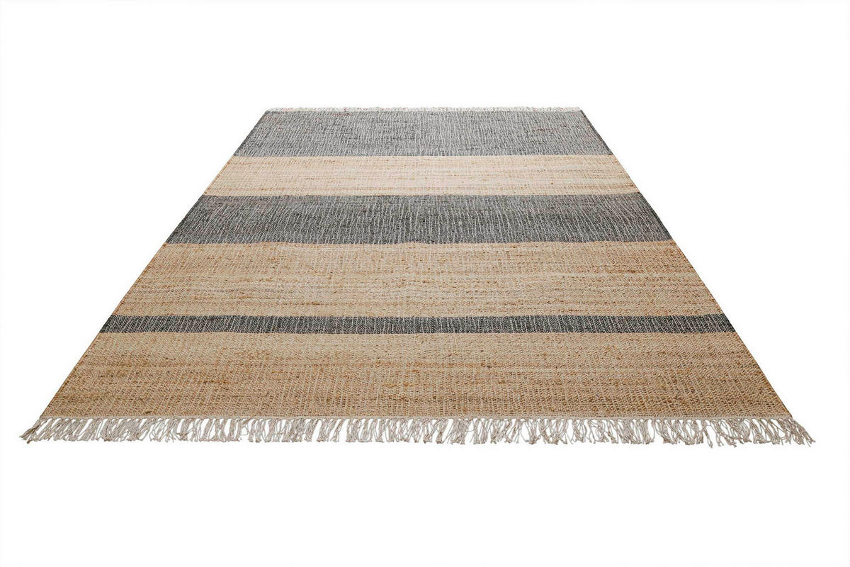 HANDWEBTEPPICH 80/150 cm Vante Sandfarben, Graubraun rechteckig  - Sandfarben/Graubraun, Basics, Textil (80/150cm)
