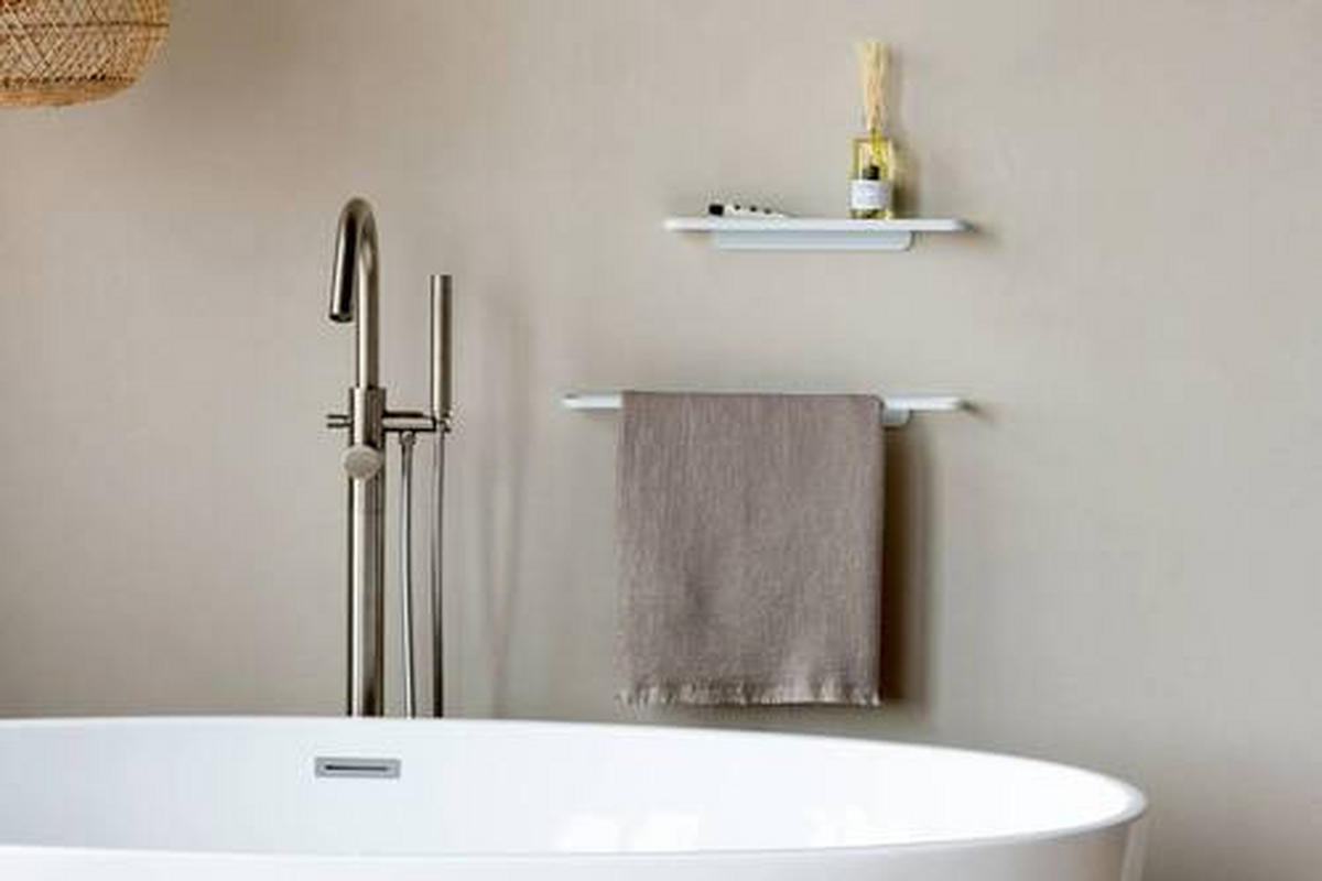 BADEZIMMERREGAL 42.1/4.4/8.6 cm  - Weiß, Basics, Metall (42.1/4.4/8.6cm) - Brabantia