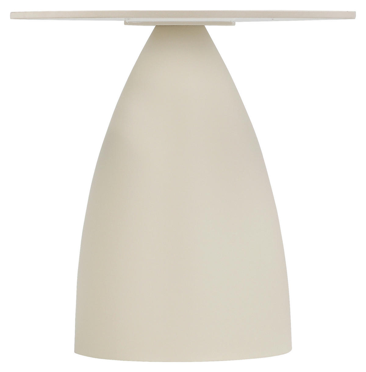 BEISTELLTISCH 49/43/48 cm Beige oval  - Beige, Design, Stein/Metall (49/43/48cm) - Stylife
