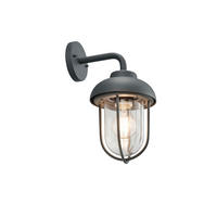 WANDLEUCHTE 33,0/16/21,3 cm  - Klar/Anthrazit, KONVENTIONELL, Glas/Metall (33,0/16/21,3cm) - Trio Leuchten