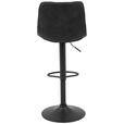BARHOCKER Mikrofaser Anthrazit Sitzfläche 360° drehbar  - Anthrazit/Grau, KONVENTIONELL, Textil/Metall (43/113/44cm) - Carryhome
