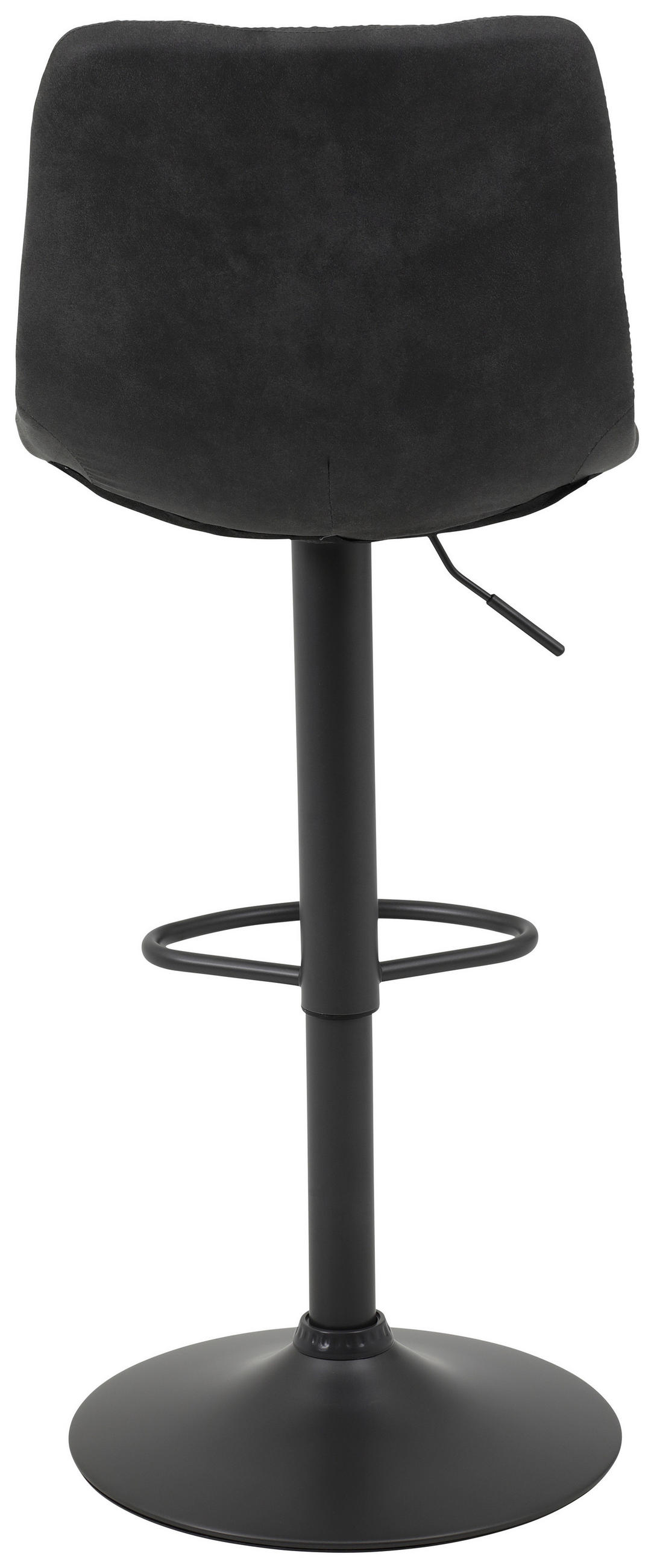 BARHOCKER Mikrofaser Anthrazit Sitzfläche 360° drehbar  - Anthrazit/Grau, KONVENTIONELL, Textil/Metall (43/113/44cm) - Carryhome