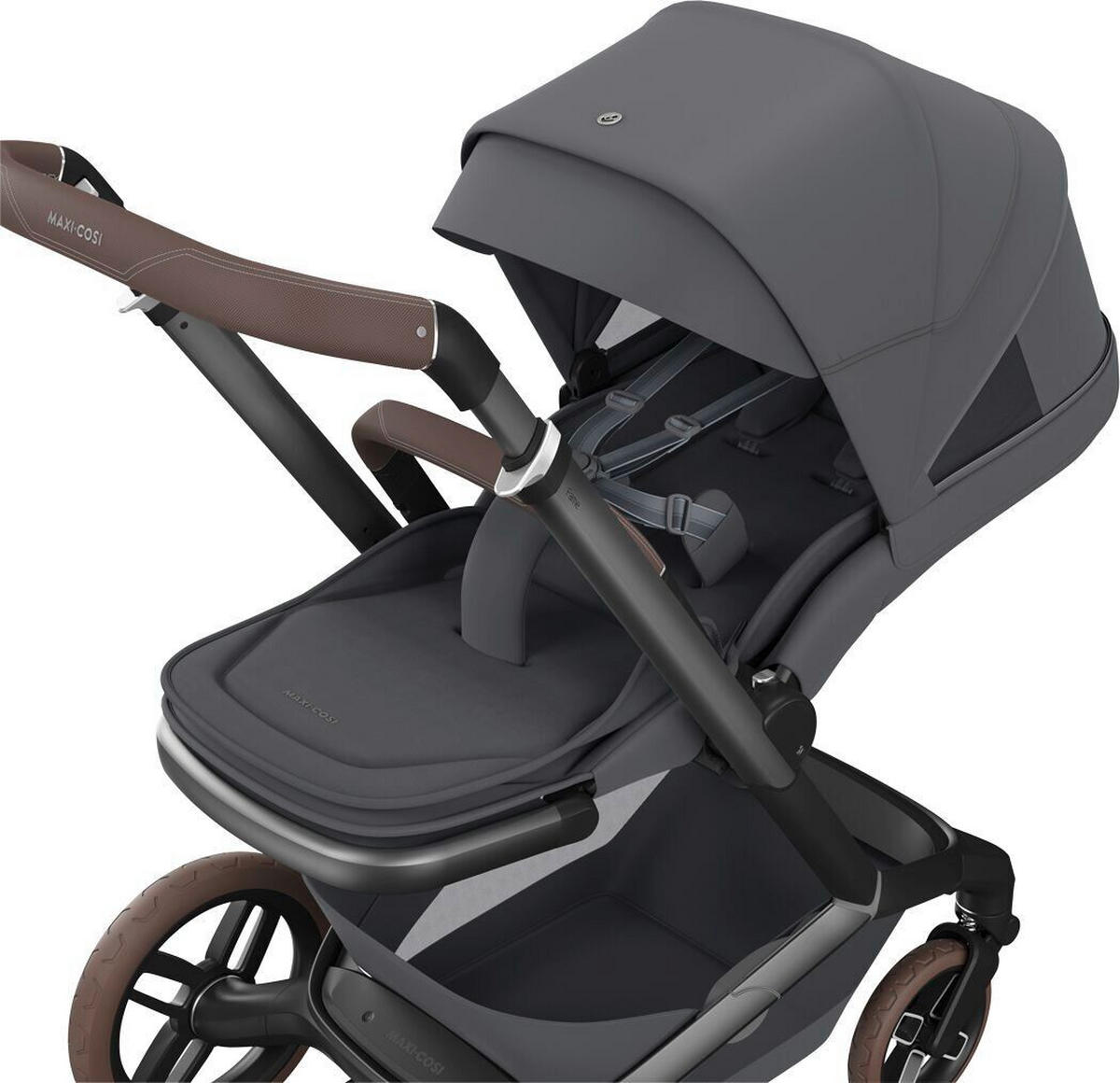 KINDERWAGEN  Fame  Moon Graphite  - Grau, Basics, Textil (61.5/98-110/86,5-95,5cm) - Maxi-Cosi