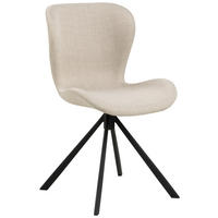 STOLICA  bež  metal, tekstil      - bež/crna, Design, metal/tekstil (46,5/81/53cm) - MID.YOU