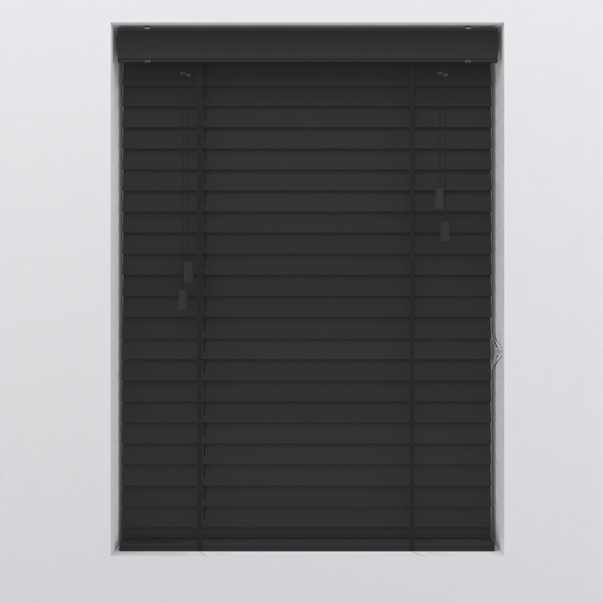 JALOUSIE  halbtransparent  75/130 cm    - Schwarz, Natur, Holz (75/130cm) - Homeware