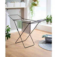 RUHASZÁRÍTÓ ÁLLVÁNY - fekete/antracit, Basics, műanyag/fém (179/55/104cm) - Homeware