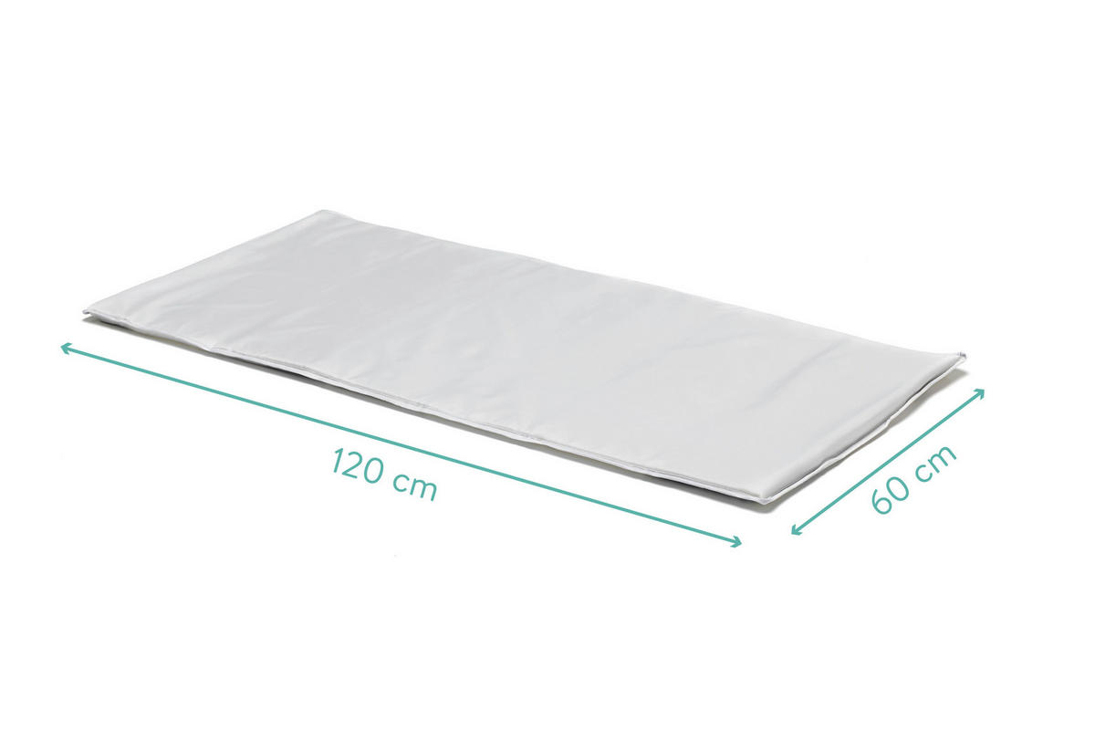 REISEBETT Nizza Grau  - Grau, Basics, Textil/Metall (120/60cm) - Fillikid