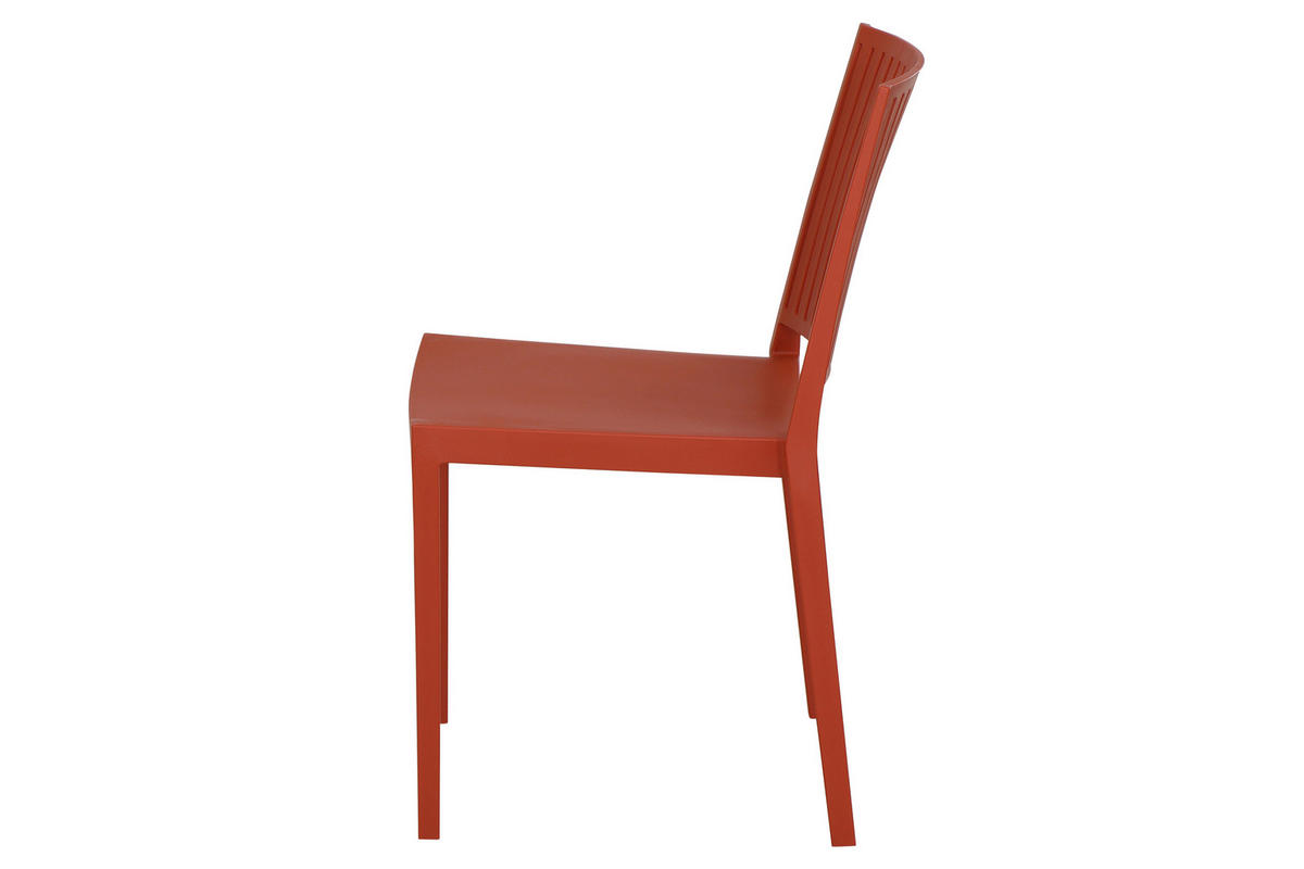 GARTENGARNITUR 3-teilig Stahl  - Rot, Basics, Kunststoff/Metall (80/80/80cm) - Siena Garden