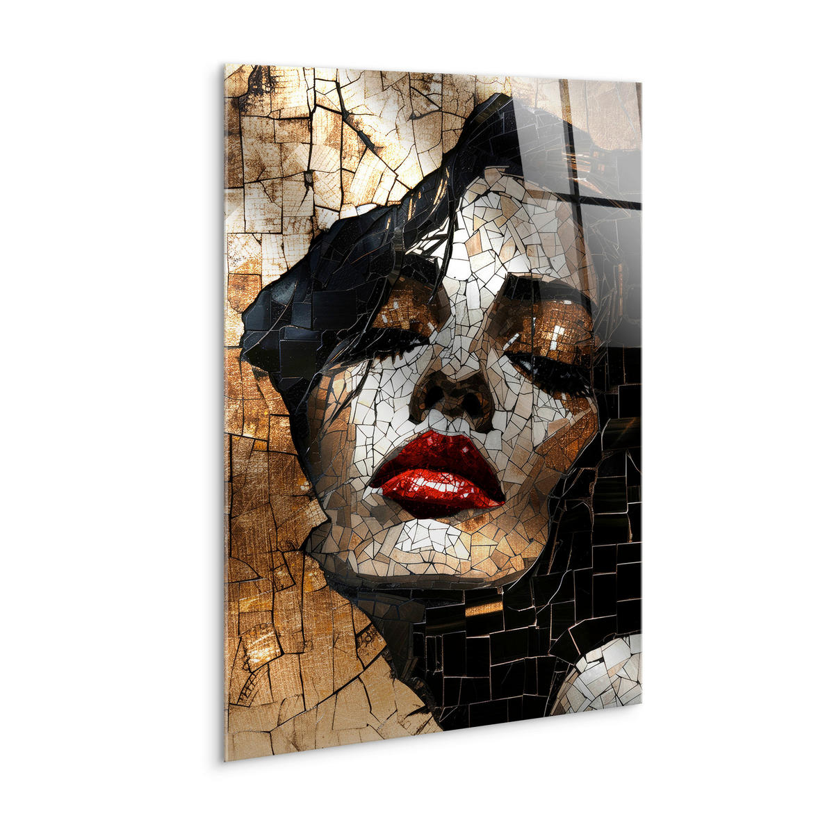 GLASBILD Frauen 70/100 cm  - Multicolor, Basics, Glas/Papier (70/100cm)