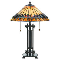 NAMIZNA SVETILKA  Chastain      39.4/57,2 cm       - večbarvno/temno rjava, Konvencionalno, kovina/steklo (39.4/57,2cm) - Elstead Lighting