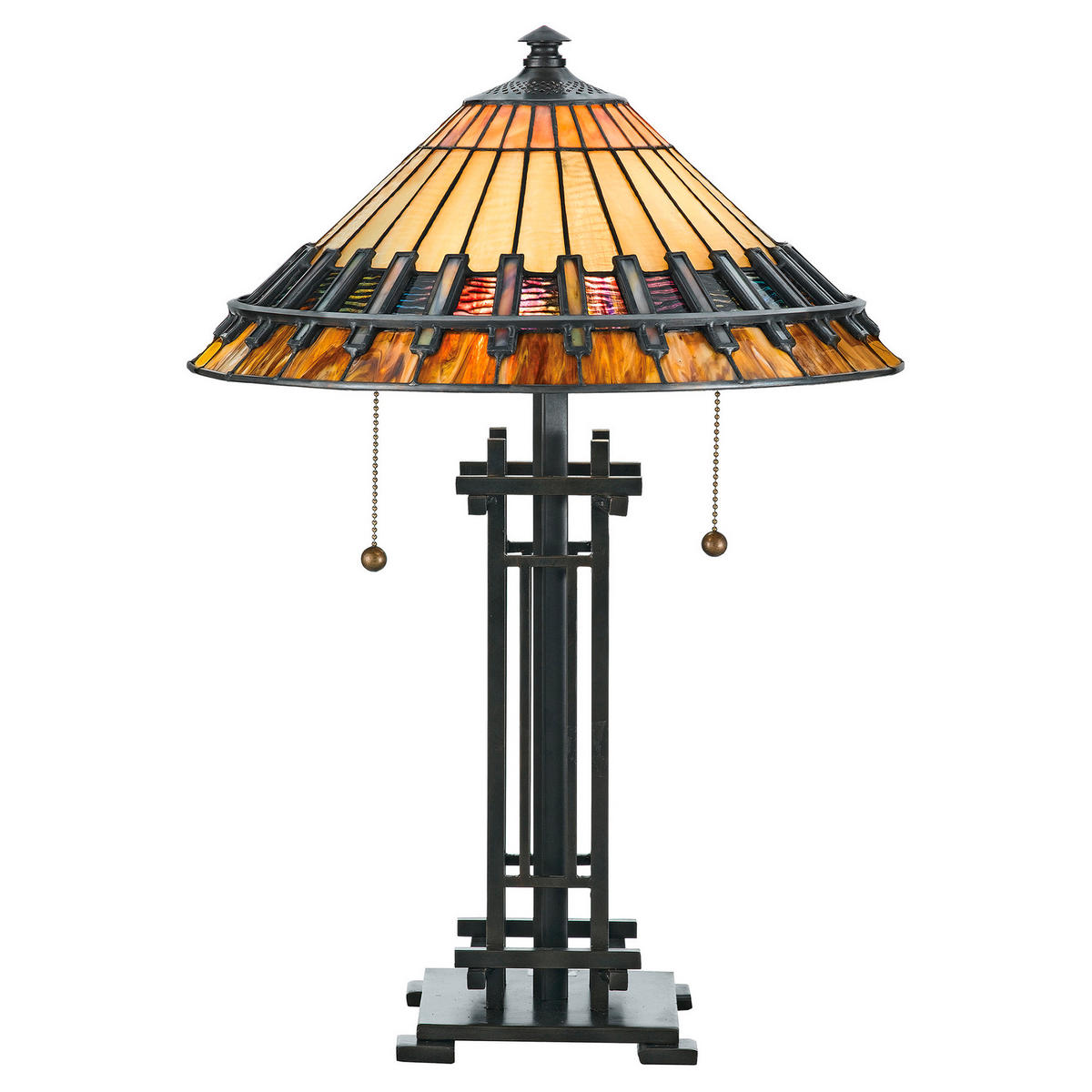 NAMIZNA SVETILKA  Chastain      39.4/57,2 cm       - večbarvno/temno rjava, Konvencionalno, kovina/steklo (39.4/57,2cm) - Elstead Lighting