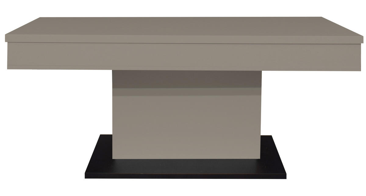 COUCHTISCH 110/60/58-77 cm rechteckig Schwarz, Kaschmir  - Kaschmir/Schwarz, Design, Holzwerkstoff/Kunststoff (110/60/58-77cm) - Stylife