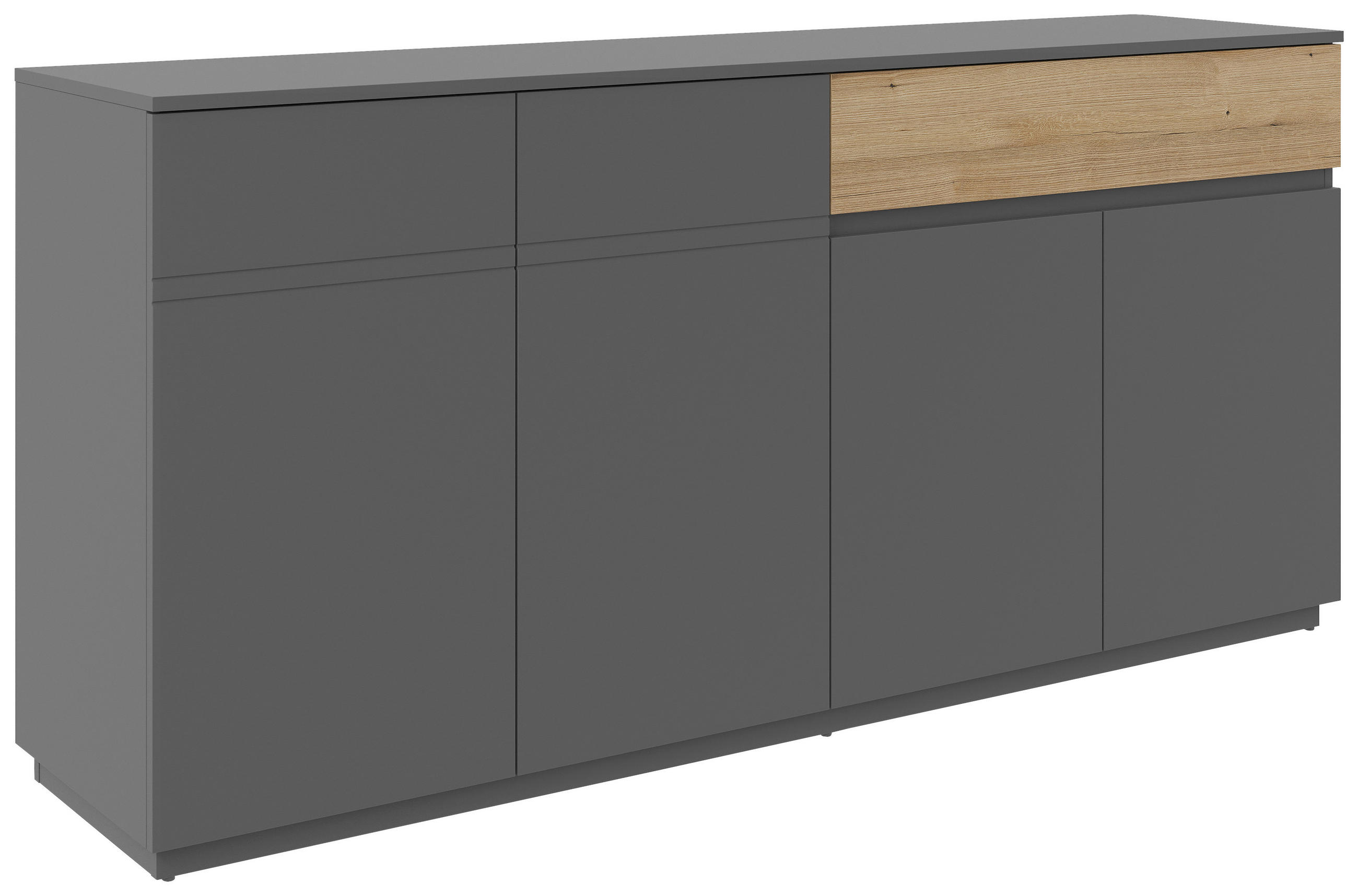 SIDEBOARD  in 180/85/42 cm  - Graphitfarben, KONVENTIONELL, Holzwerkstoff (180/85/42cm) - Carryhome