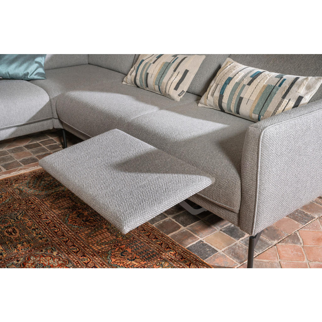 Thumbnail - Johann Jakob Ecksofa Nova, Blaugrau, Textil, 5-Sitzer, L-Form, Ottomane links, 253x229 cm, Blauer Engel, Goldenes M, Ema...