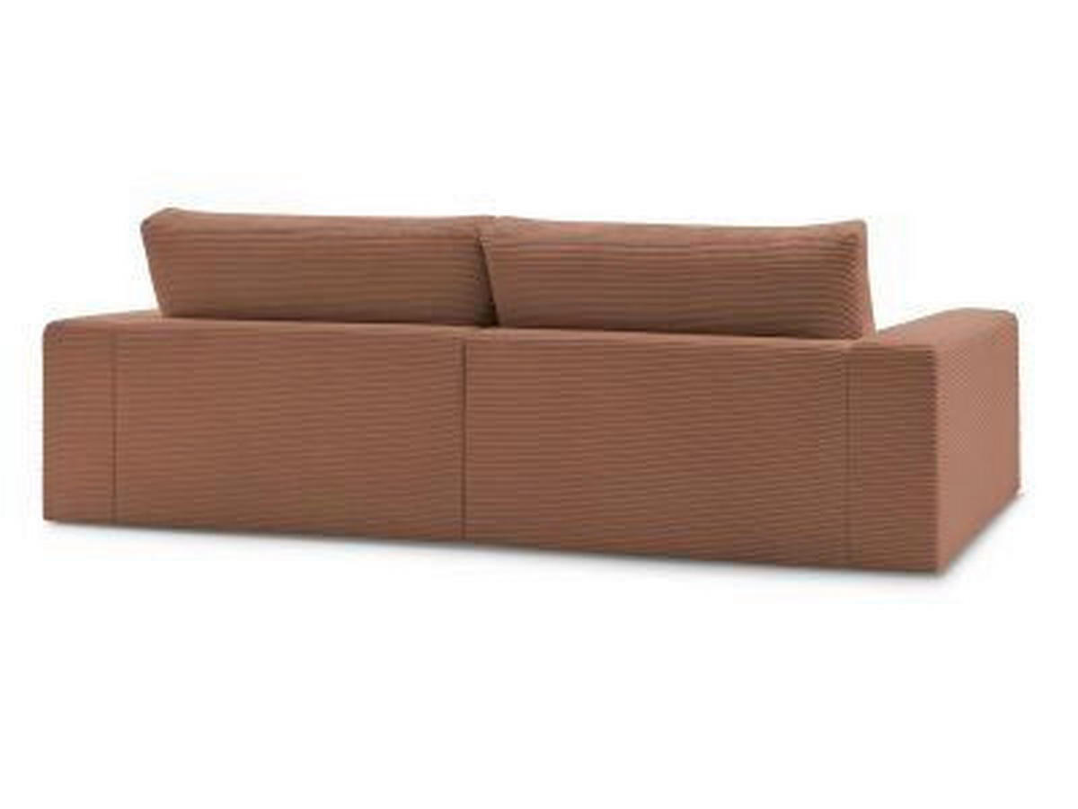 3-SITZER-SOFA LEONARD Cord Orange  - Schwarz/Orange, MODERN, Kunststoff/Textil (234/77/109cm)