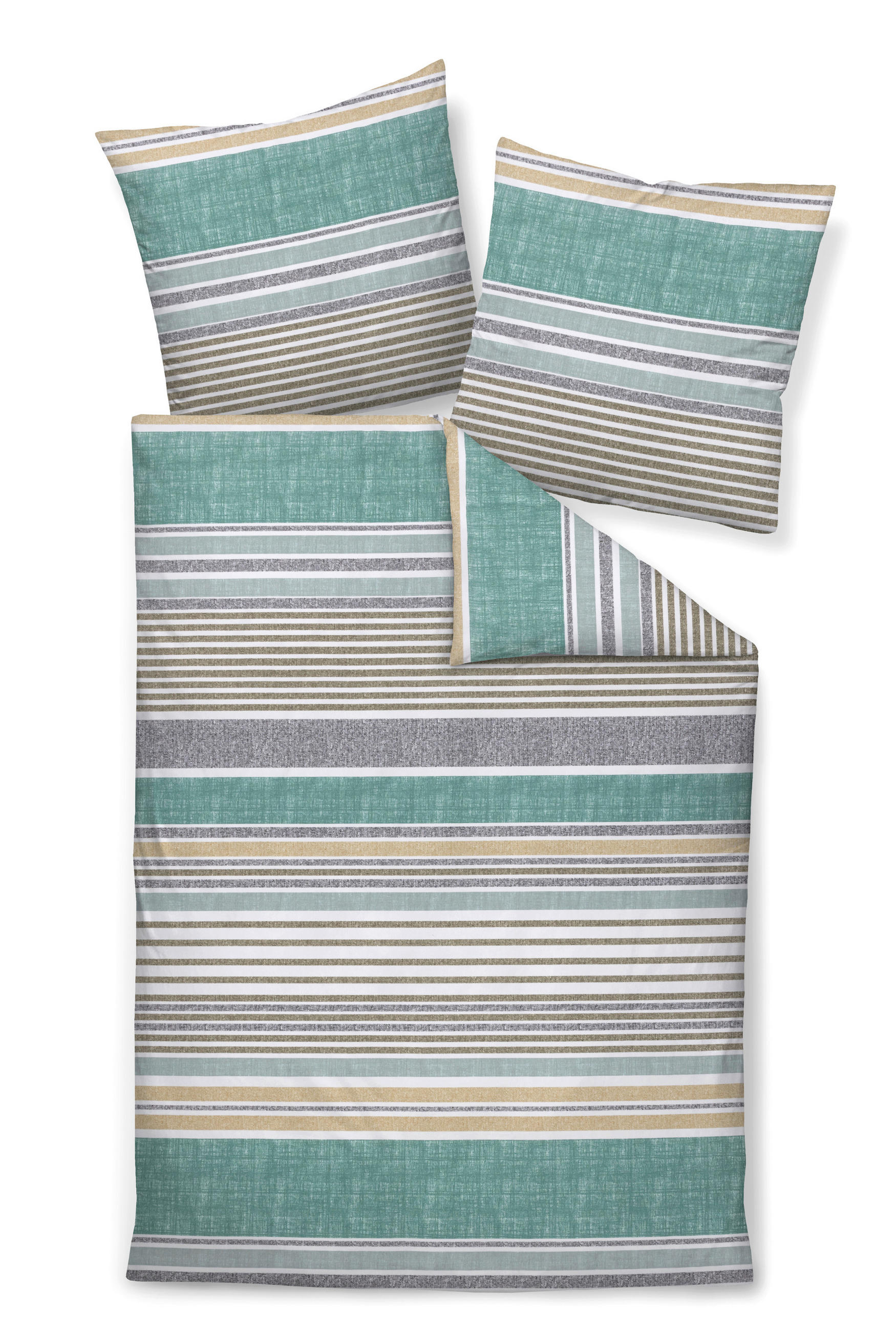 BETTWÄSCHE Biber 135/200 cm  - Grün, Design, Textil (135/200cm) - Janine