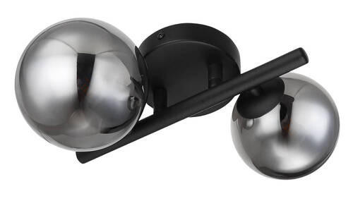 APLICĂ DE PERETE CU LED - negru, Design, sticlă/metal (24/25/12,5cm) - Globo
